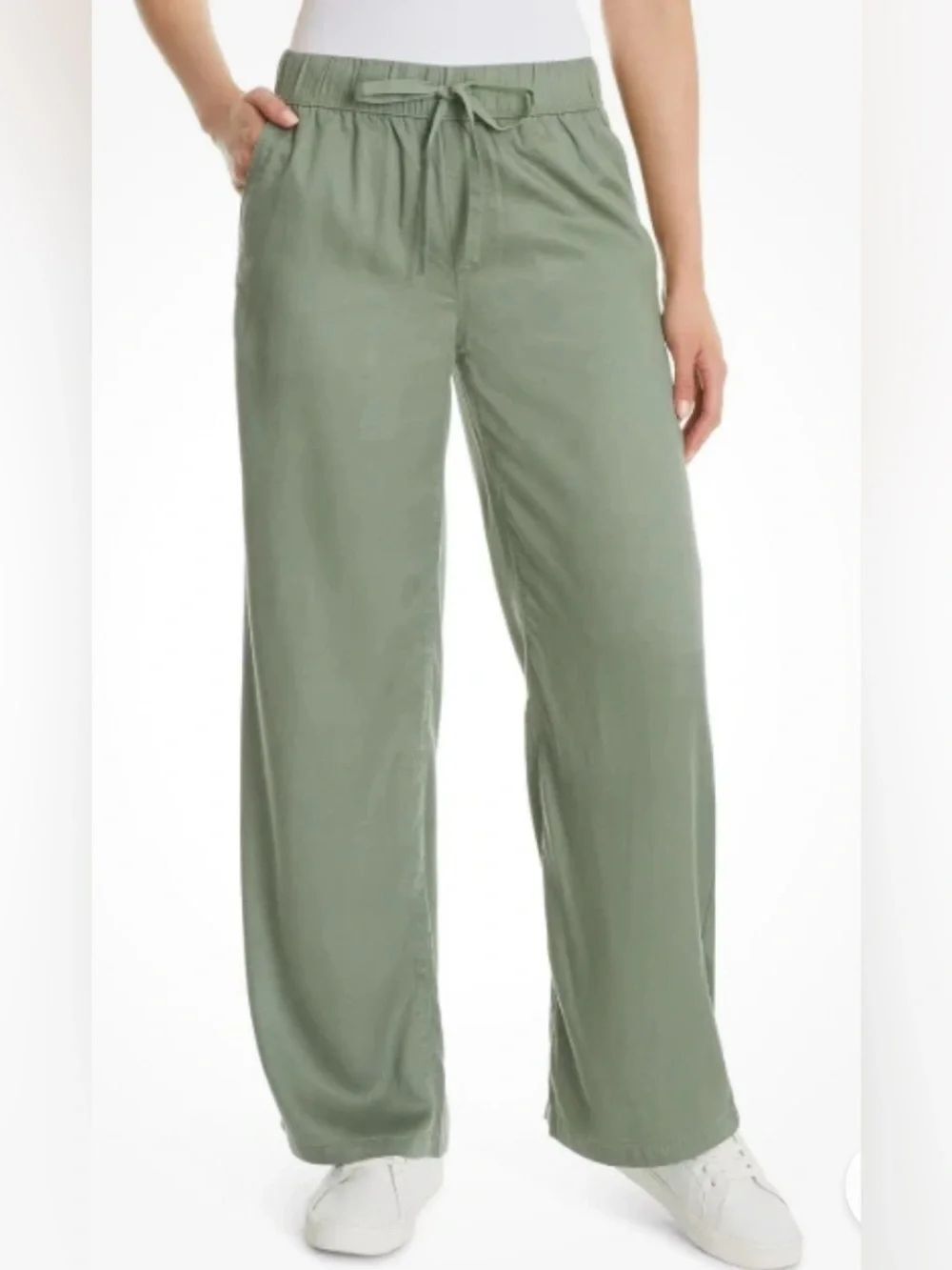 NWT Vanilla Star Women’s Sage Green Casual Wide Leg Pants Size L